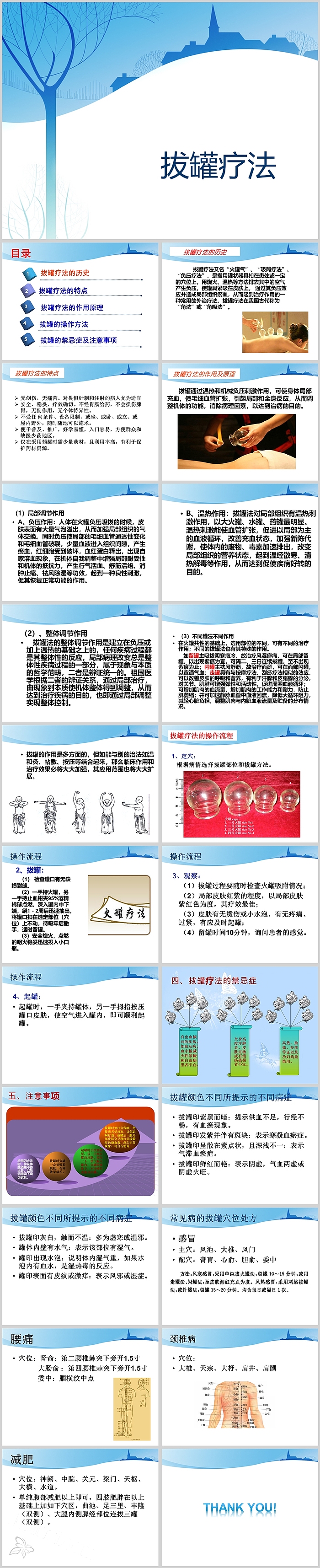 简单实用拔罐疗法PPT模板