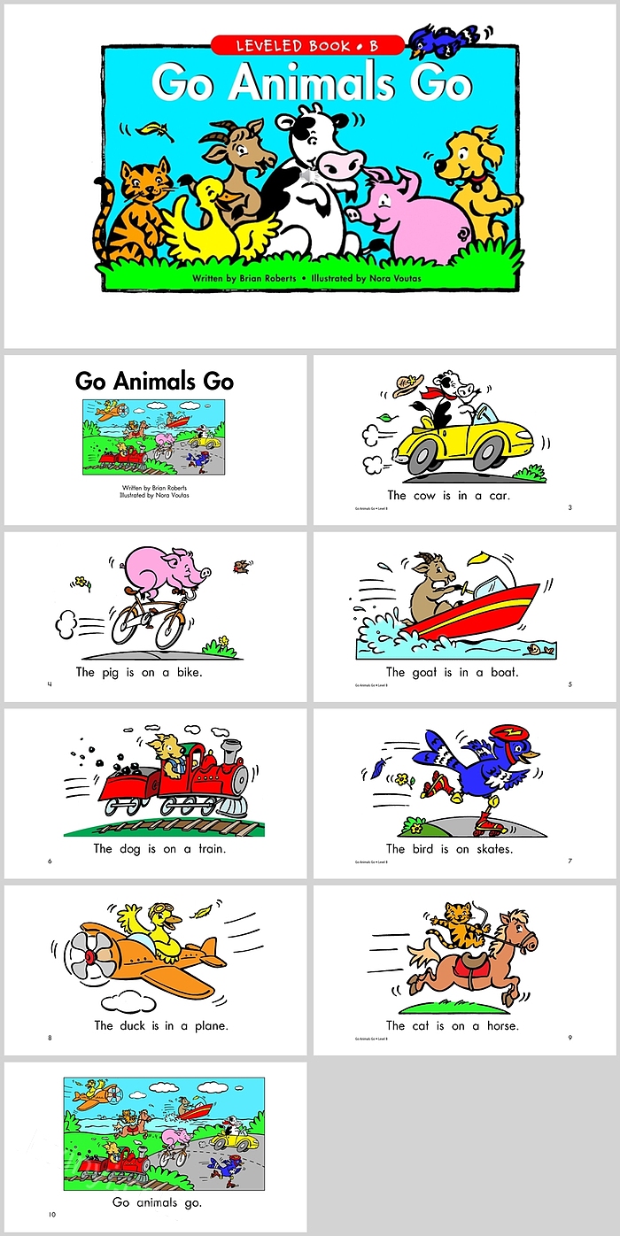 《Go Animals Go》英文绘本故事PPT课件