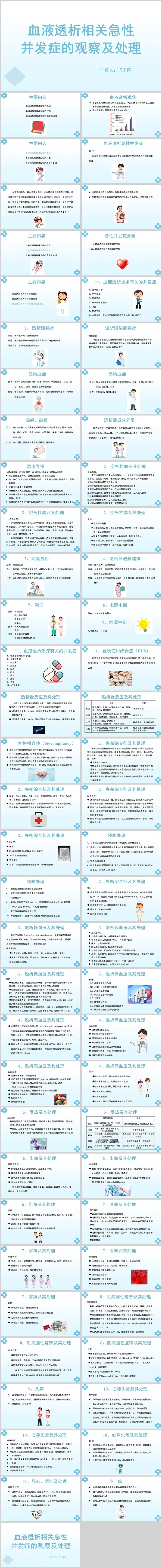 血液透析相关急性并发症的观察及处理PPT