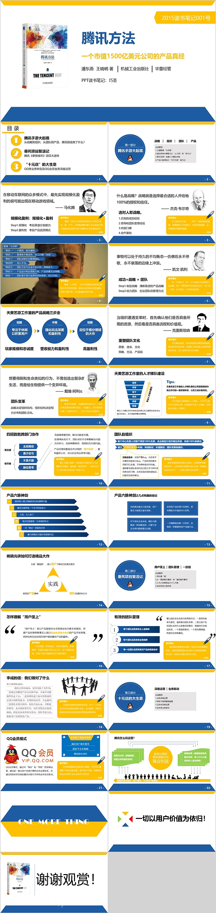 腾讯方法一个市值1500亿美元公司的产品真经PPT模板