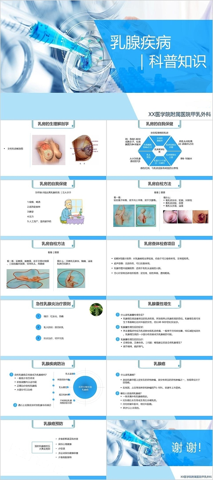 精美实用乳腺疾病科普知识PPT课件