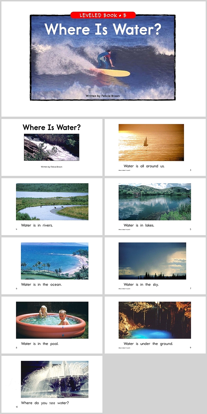 Where Is Water水在哪英文绘本故事PPT课件
