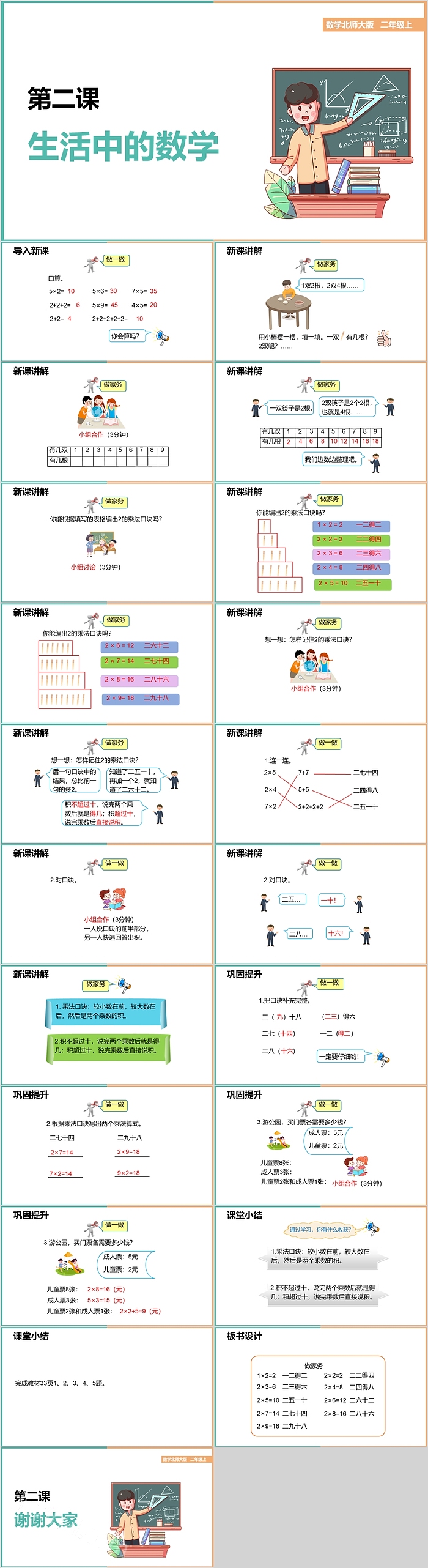 卡通实用幼儿生活中的数学PPT课件