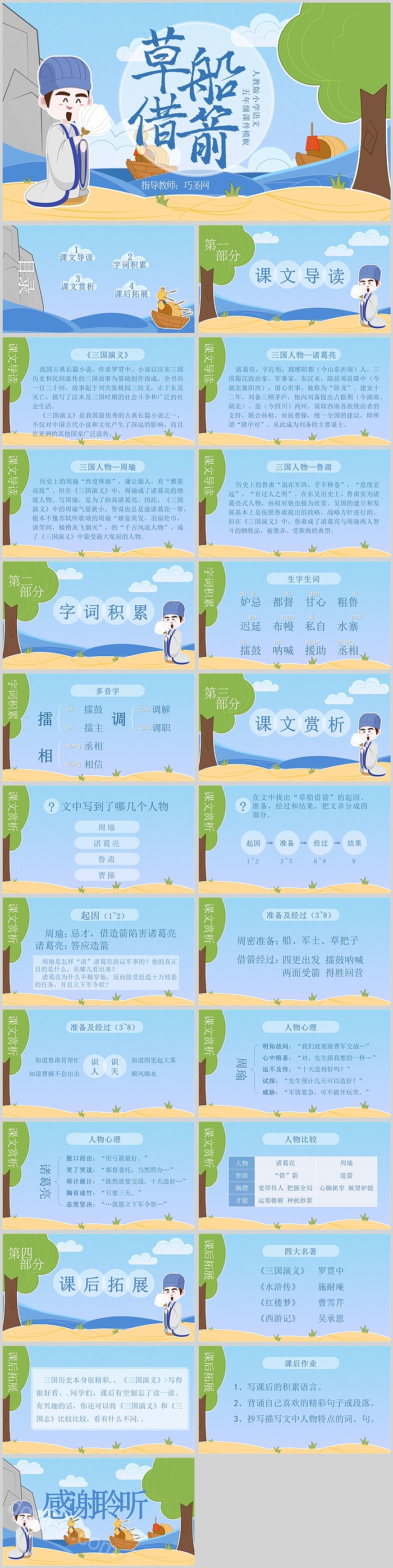 人教版小学五年级语文草船借箭PPT课件