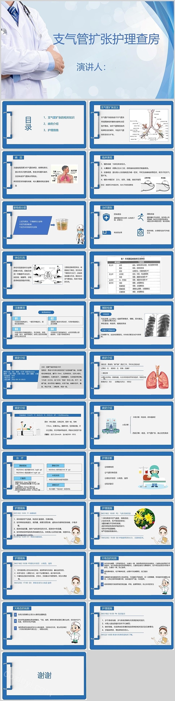 创意内容型支气管扩张护理查房PPT课件