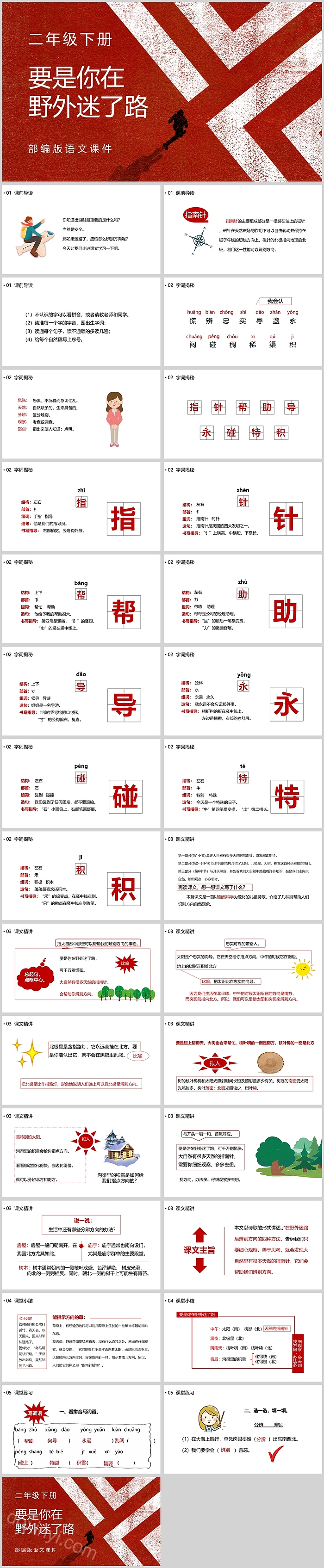 二年级语文要是你在野外迷了路PPT课件