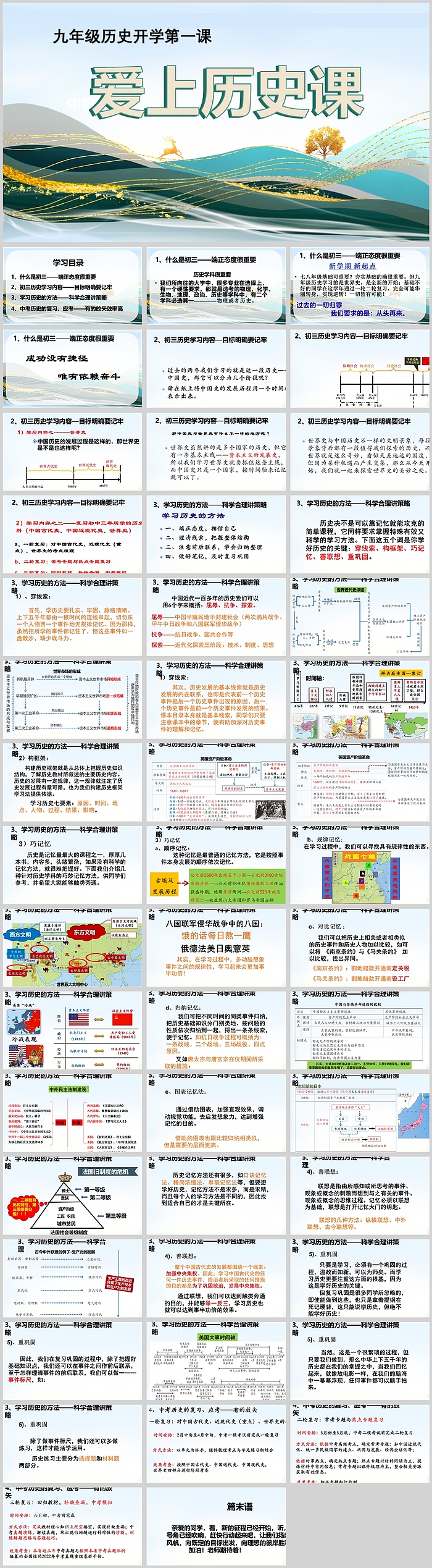 爱上历史课九年级历史开学第一课PPT课件