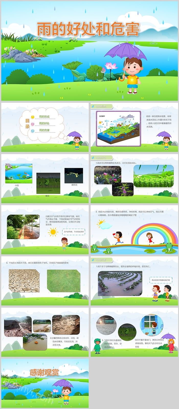 幼儿园科学活动雨的好处和危害说课PPT课件