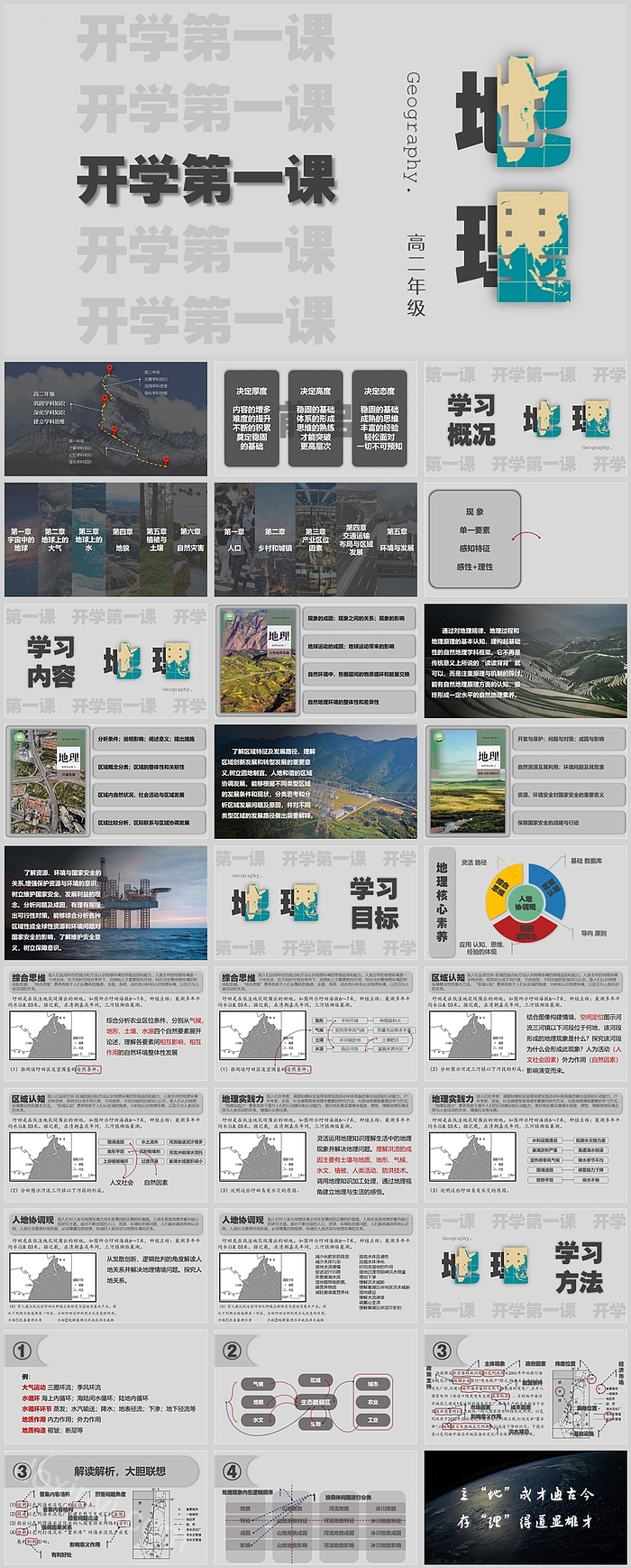 高二地理开学第一课PPT课件