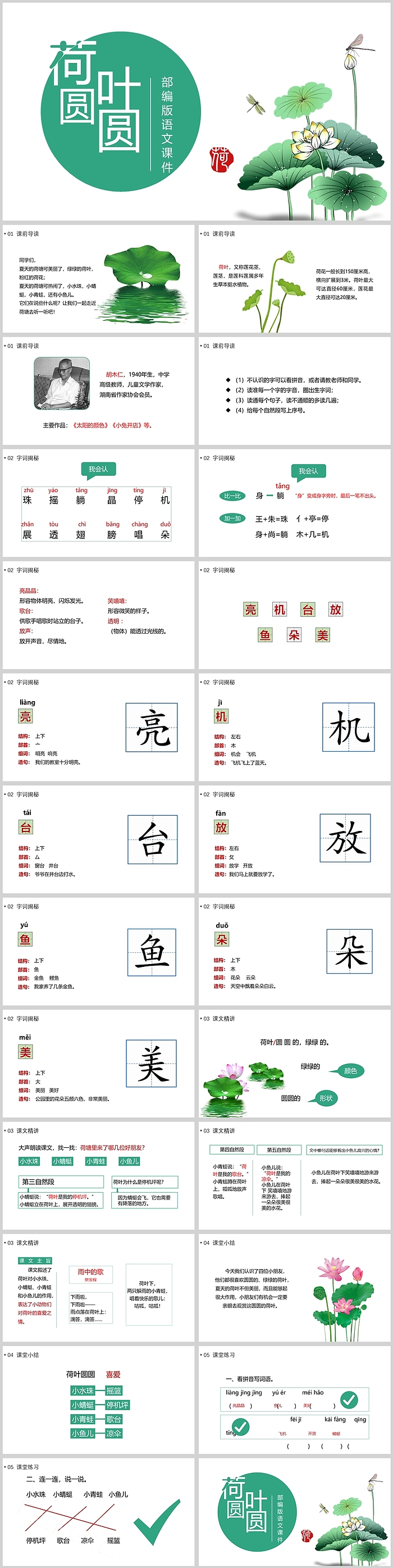 部编版小学荷叶圆圆二年级语文PPT课件