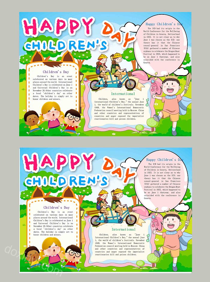儿童节小报appy Children's Day