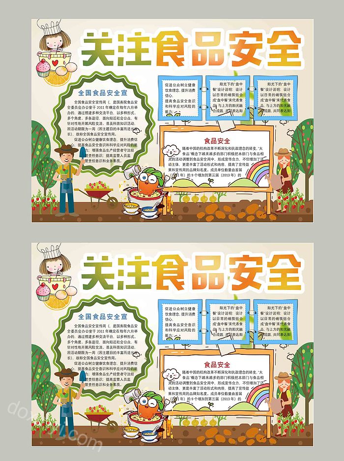 简约实用创意关注食品安全