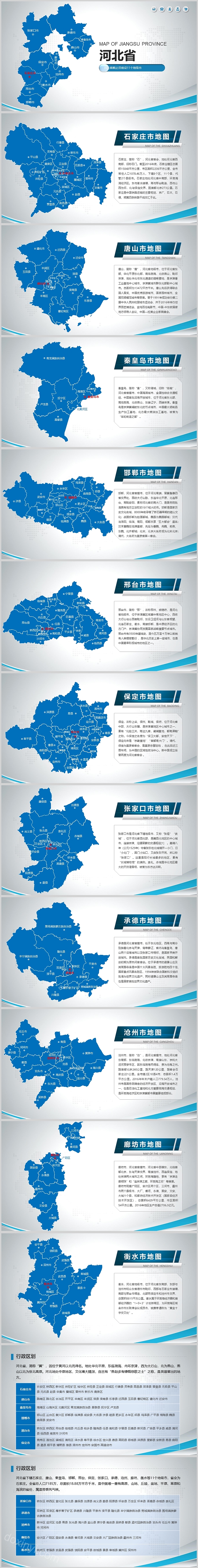 中国地图河北省地图ppt图表