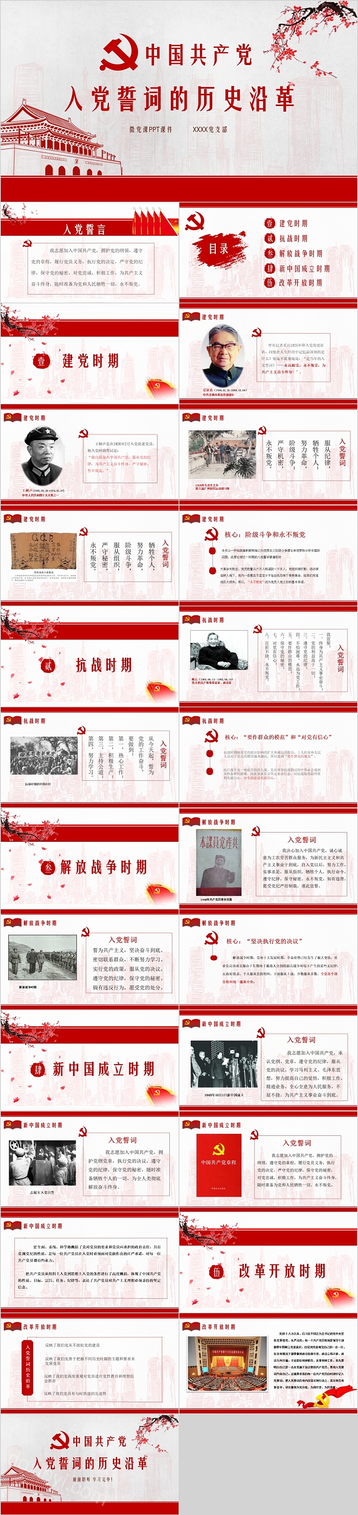 中国共产党入党誓词的历史沿革