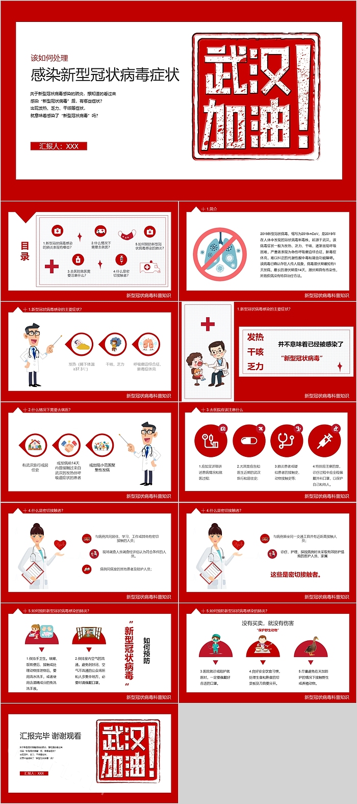 如何处理感染新型冠状病毒症状PPT