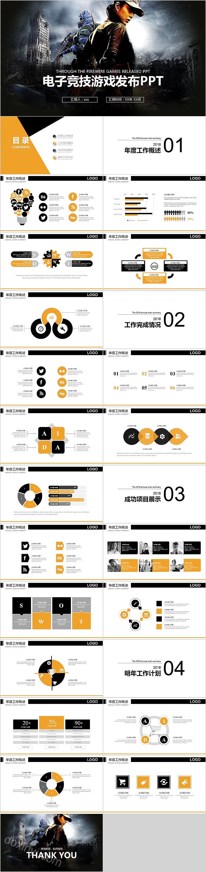 电子竞技游戏发布PPT模板