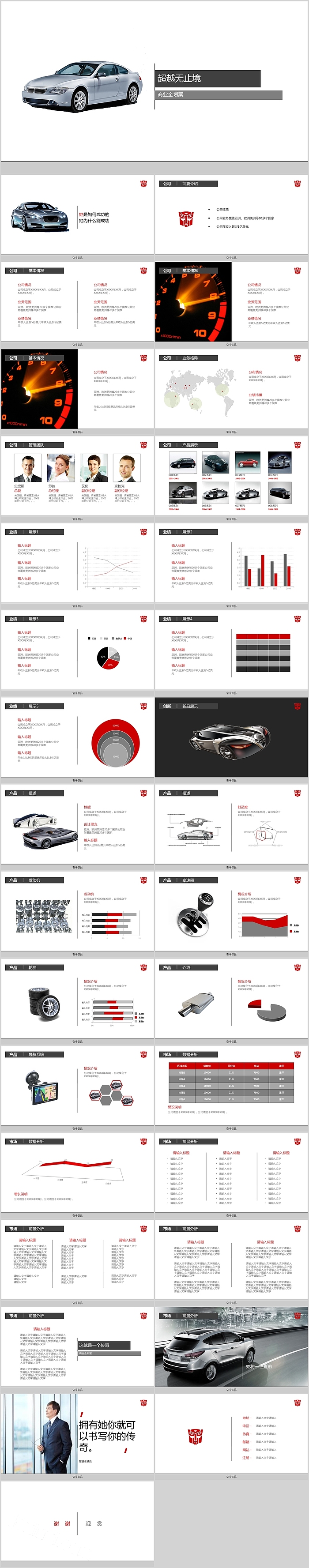 商业策划汽车行业通用PPT模板