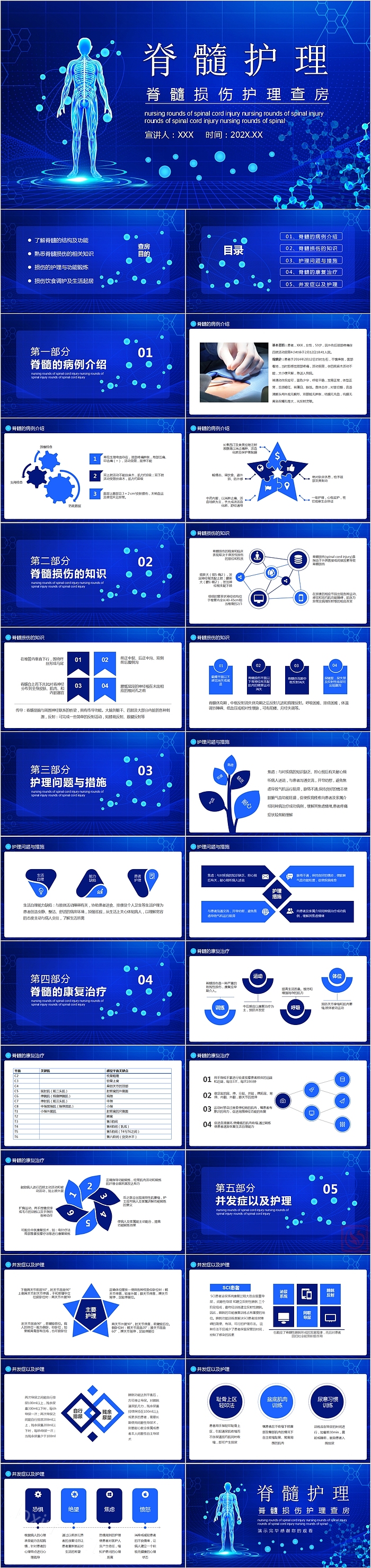 脊髓护理脊髓损伤护理查房PPT模板