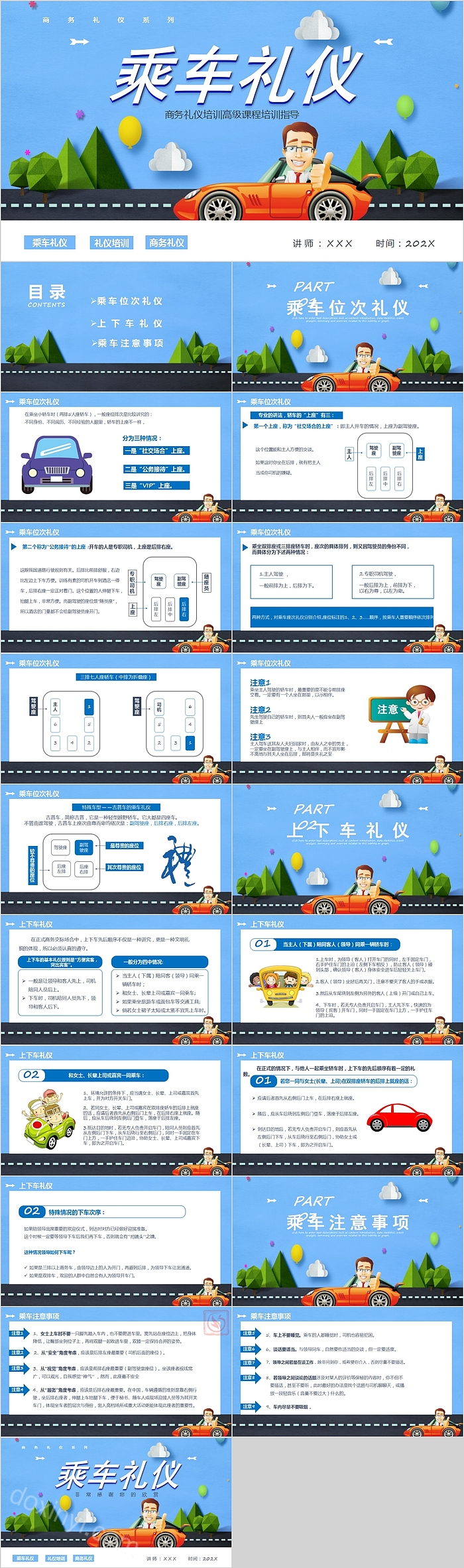 乘车礼仪商务礼仪培训高级课程培训指导PPT