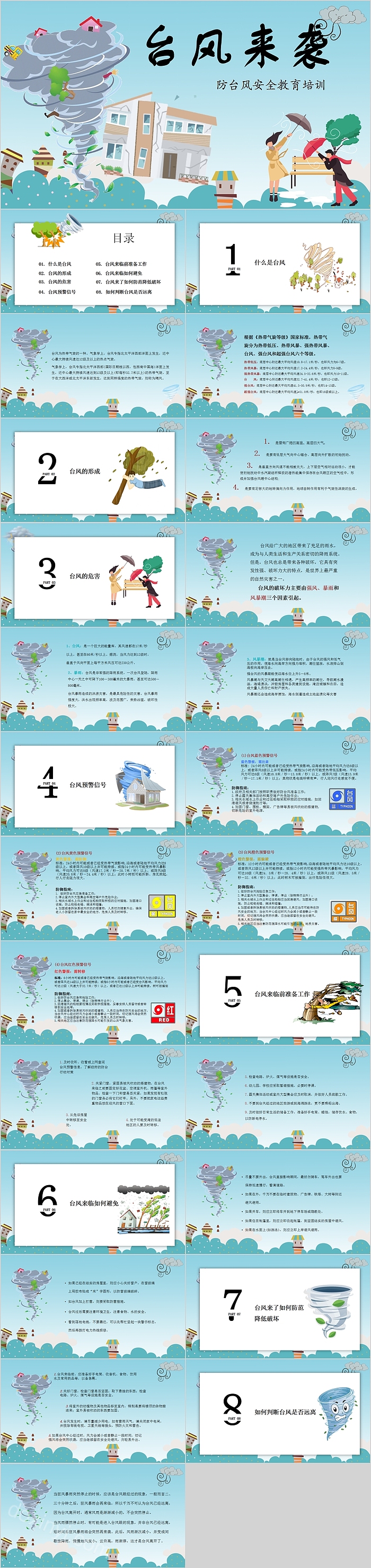 台风来袭防台风安全教育培训PPT