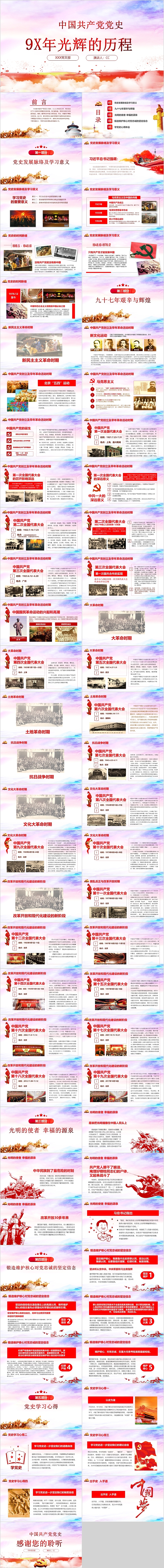 中国共产党党史光辉的历程党课PPT