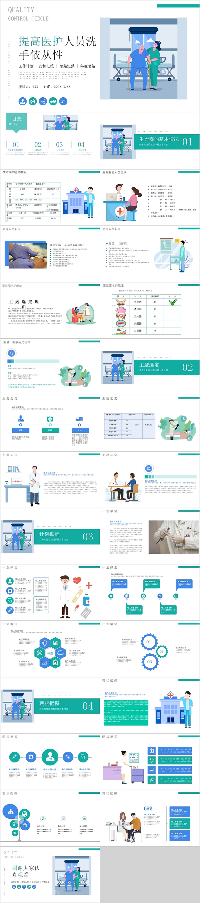 创意提高医护人员洗手依从性PPT