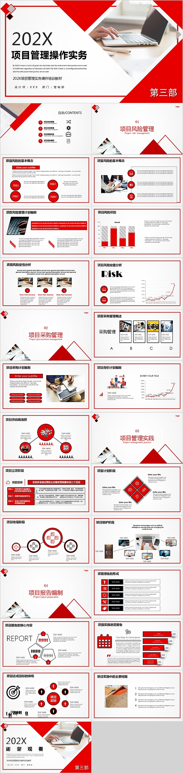 实用精美项目管理实务课件培训PPT