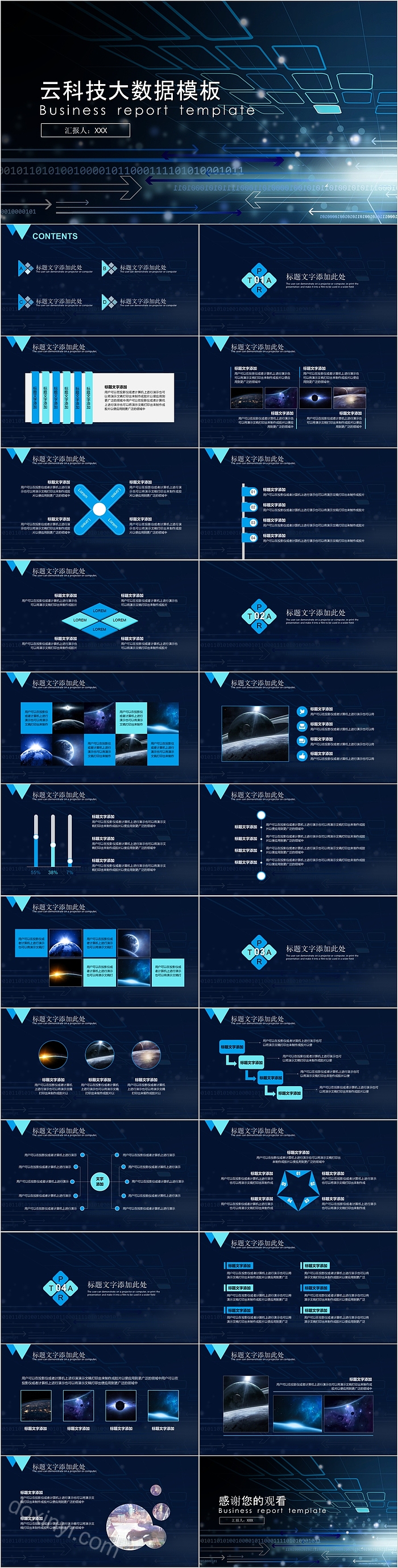 高端大方云科技大数据模板