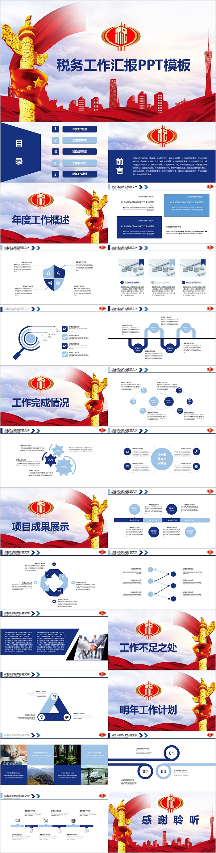 国家税务局税收税务工作汇报PPT