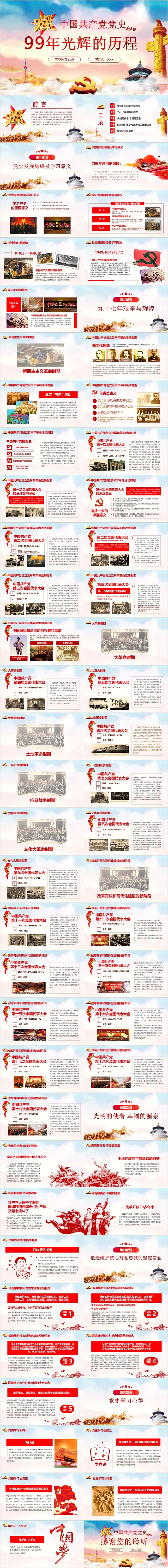 中国共产党党史99年光辉的历程