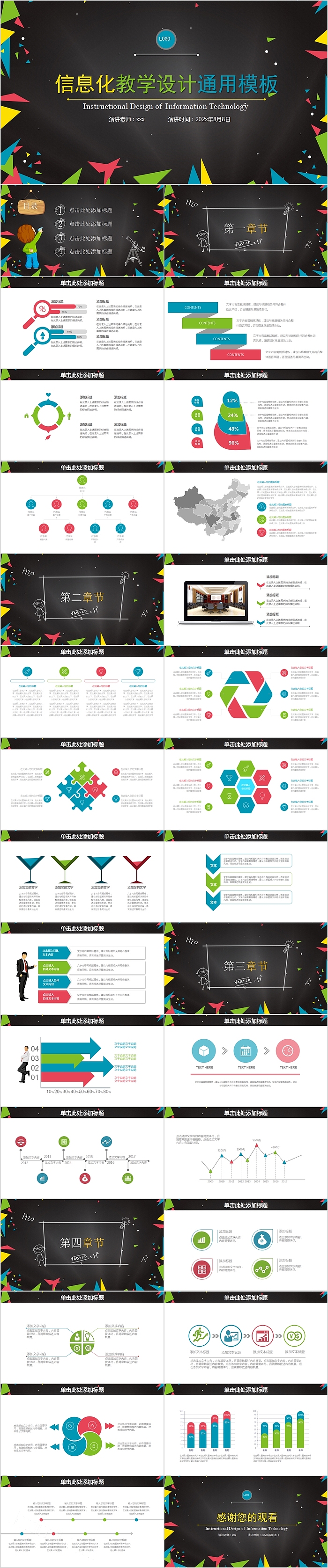 信息化教学设计通用PPT模板