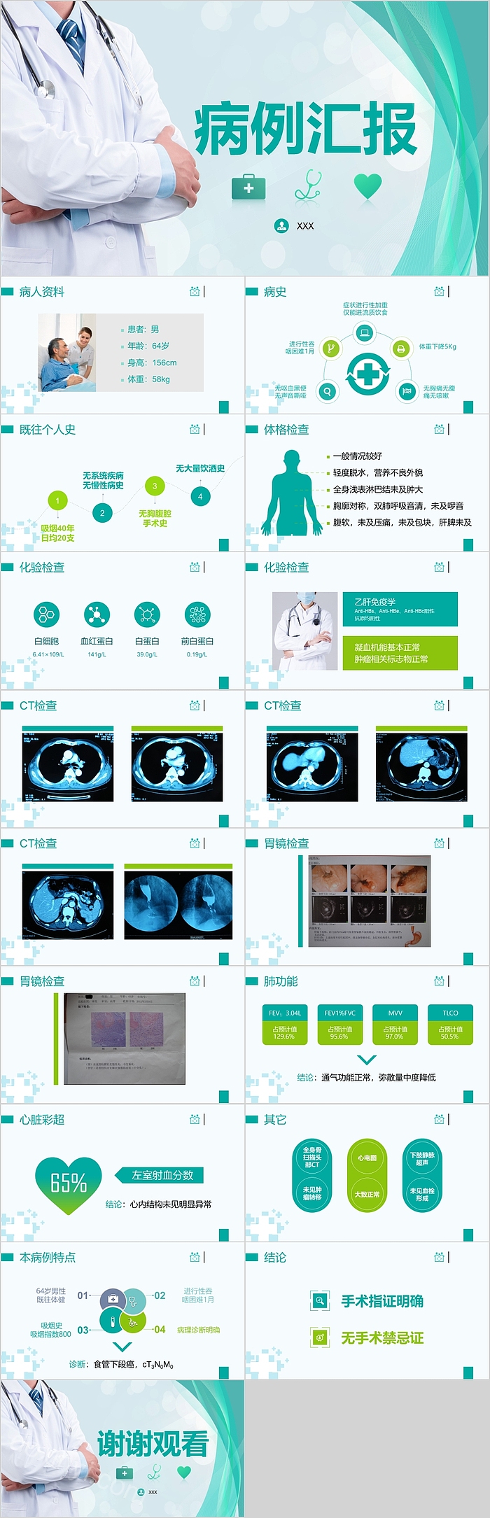 简约大方时尚病例汇报