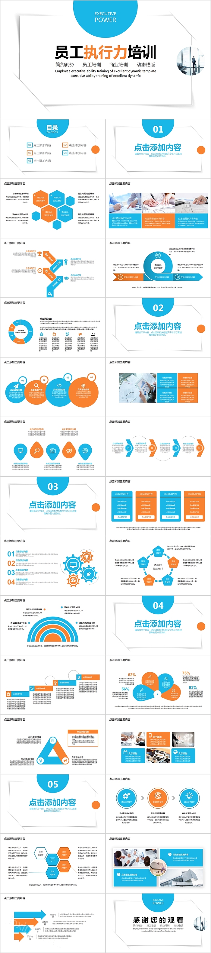 简约商务员工执行力培训PPT