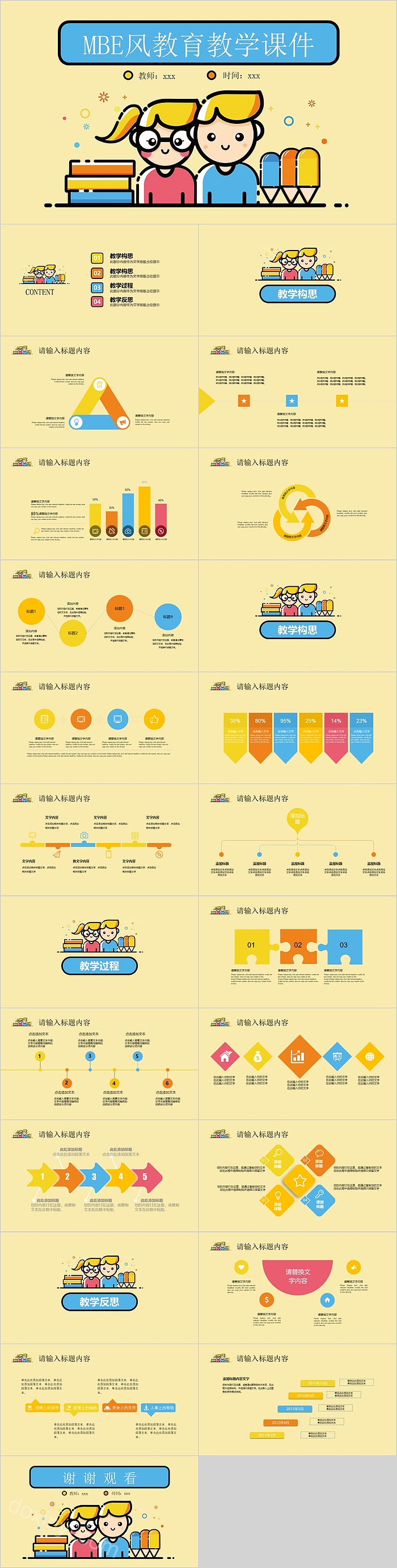 MBE风教育教学通用课件模板