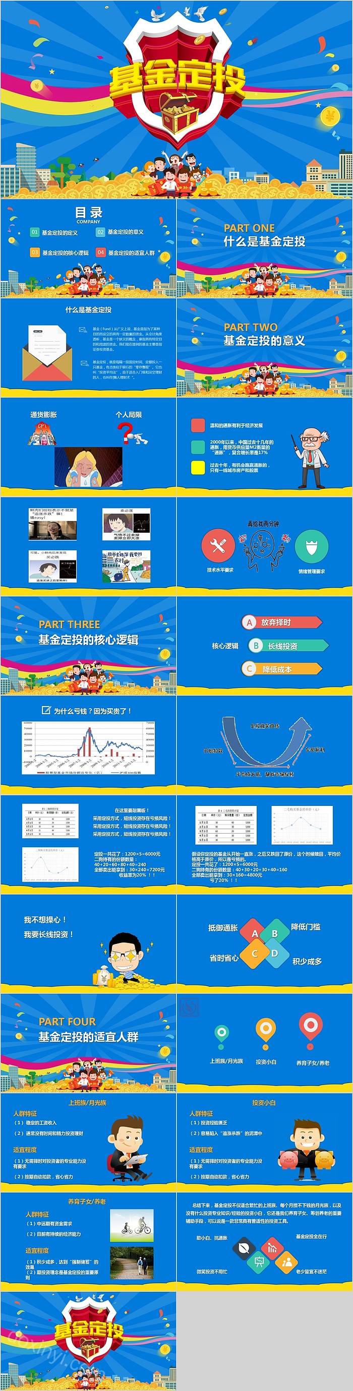 商务基金定投投资理财PPT模板