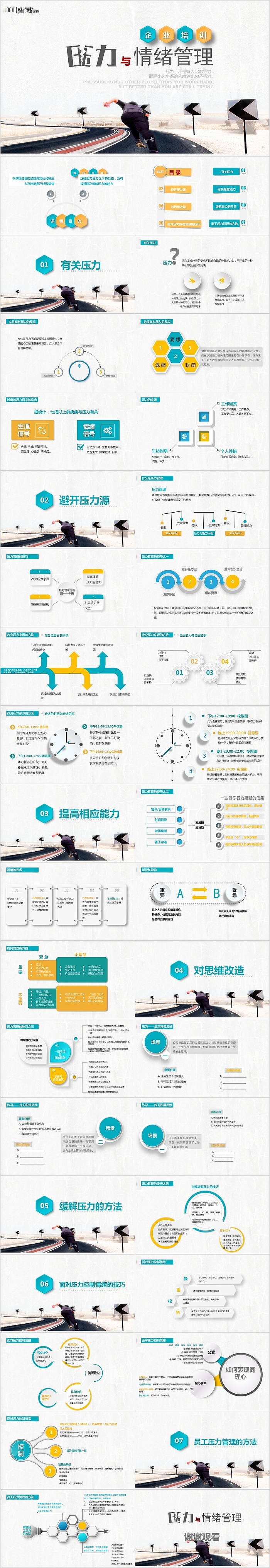 企业培训压力与情绪管理PPT模板