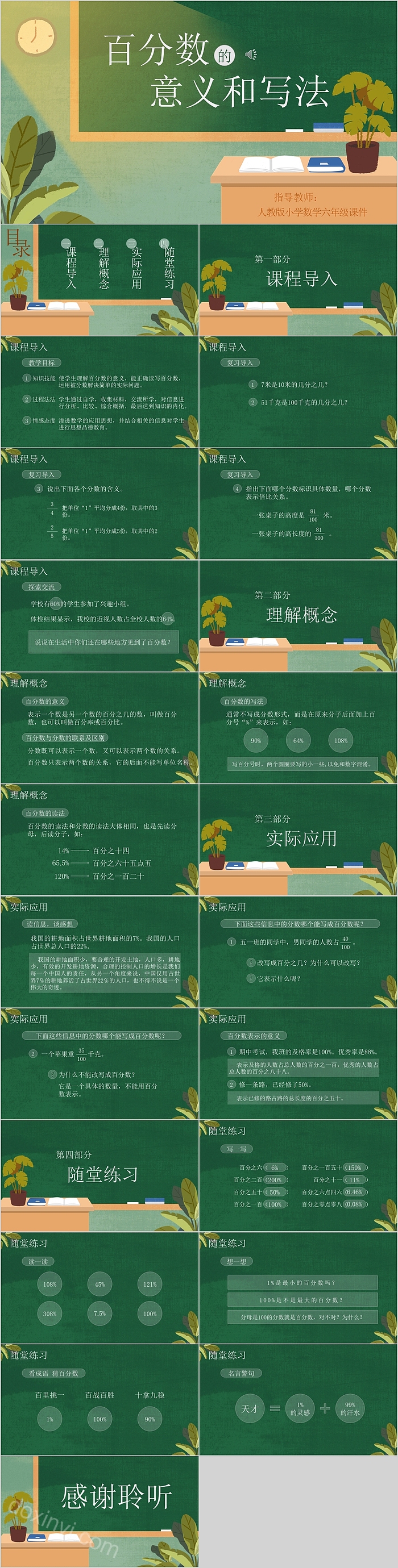 百分数的意义和写法人教版小学数学六年级课件