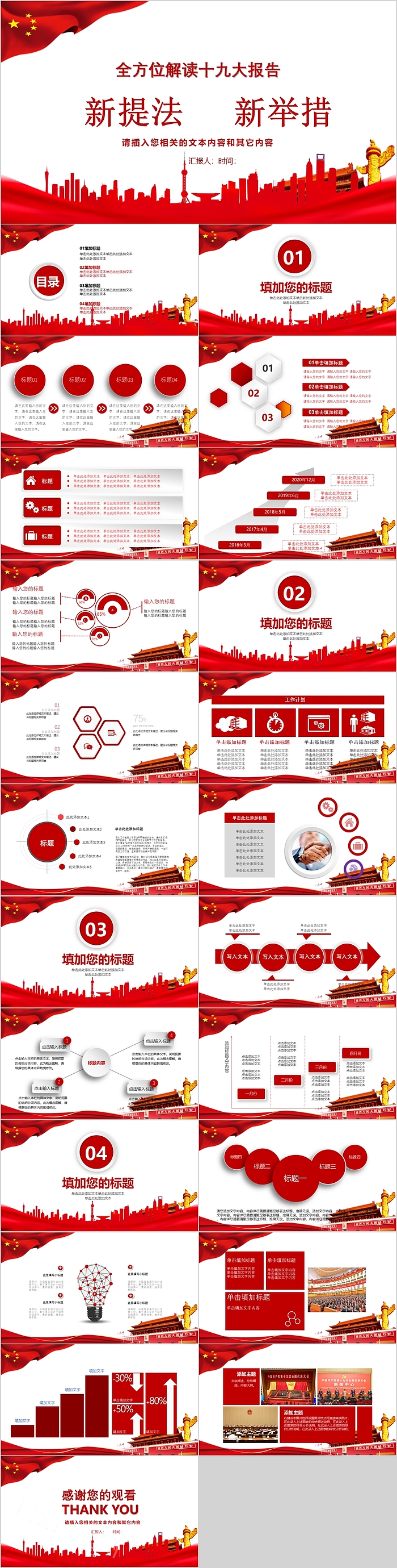 全方位解读十九大报告模板