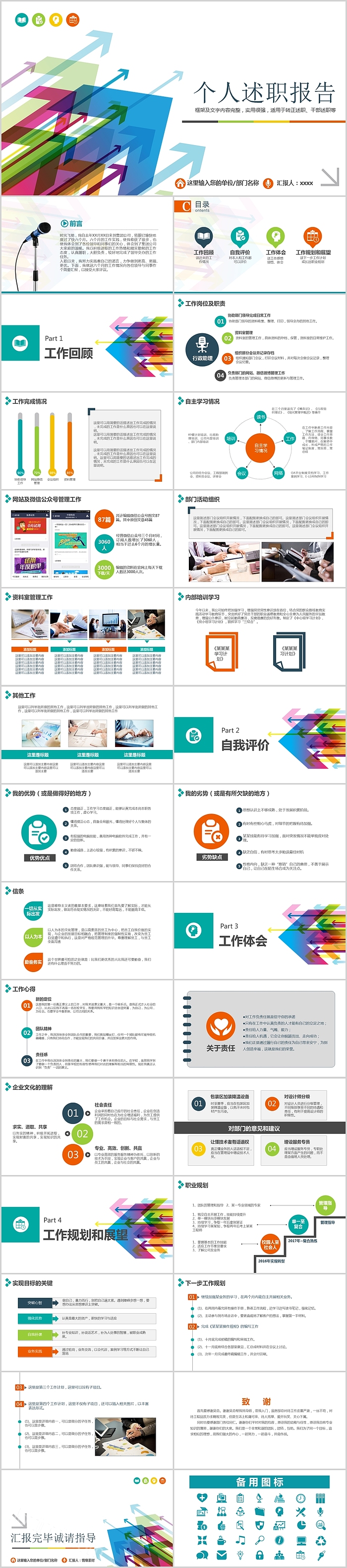 框架完整个人述职报告模板