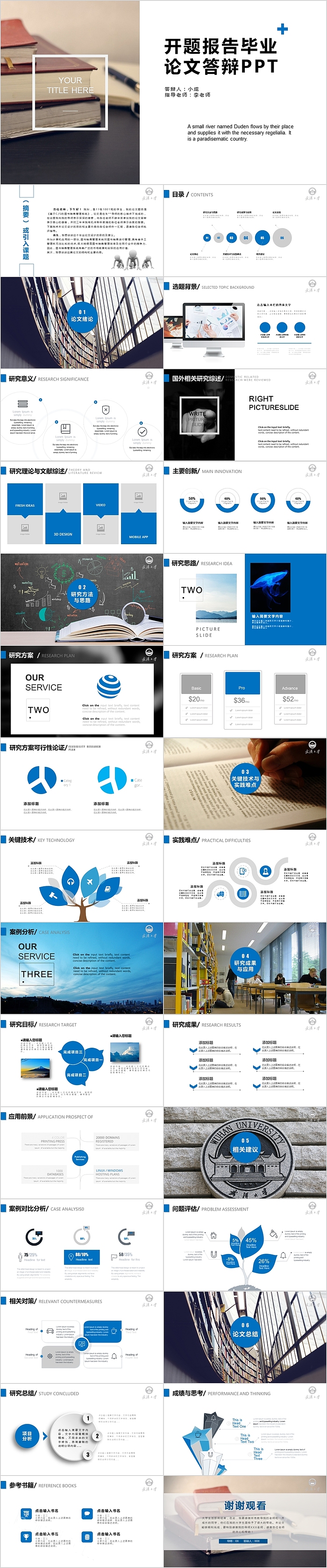 开题报告毕业论文答辩PPT