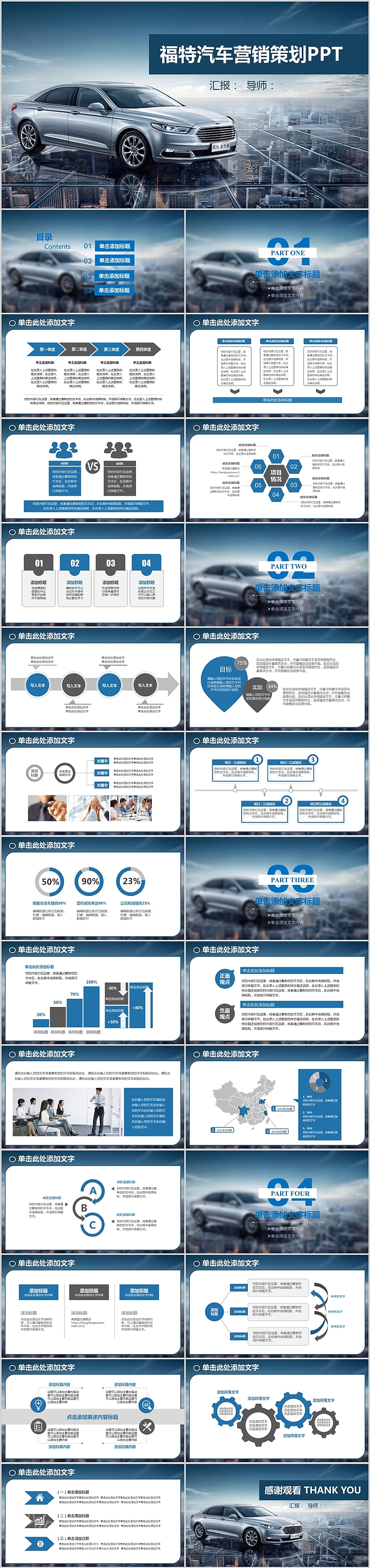 福特汽车营销策划PPT模板