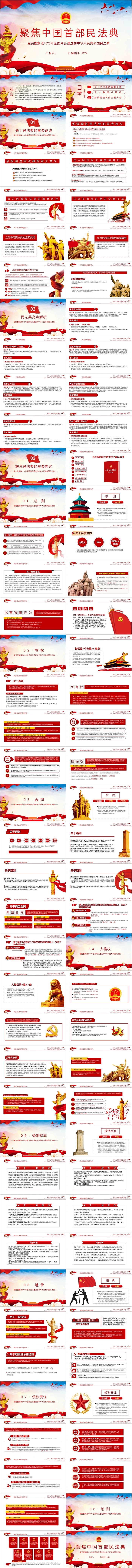 完整解读中华人民共和国民法典PPT模板
