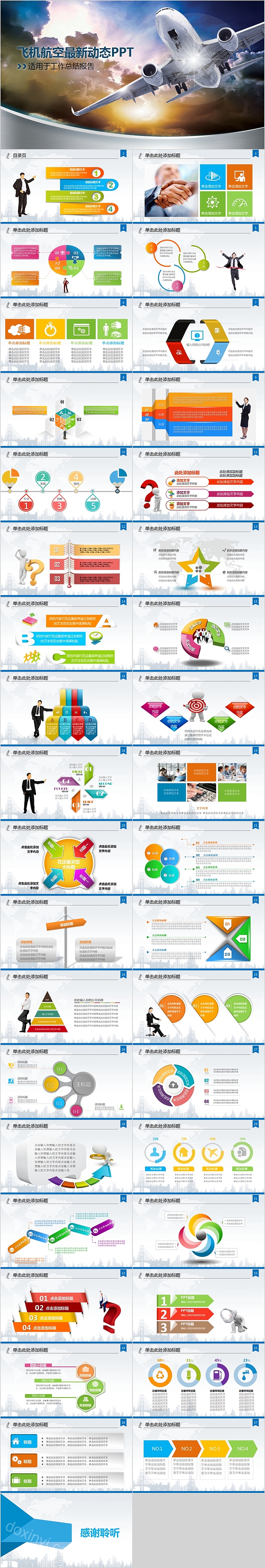 飞机航空工作总结报告最新动态PPT