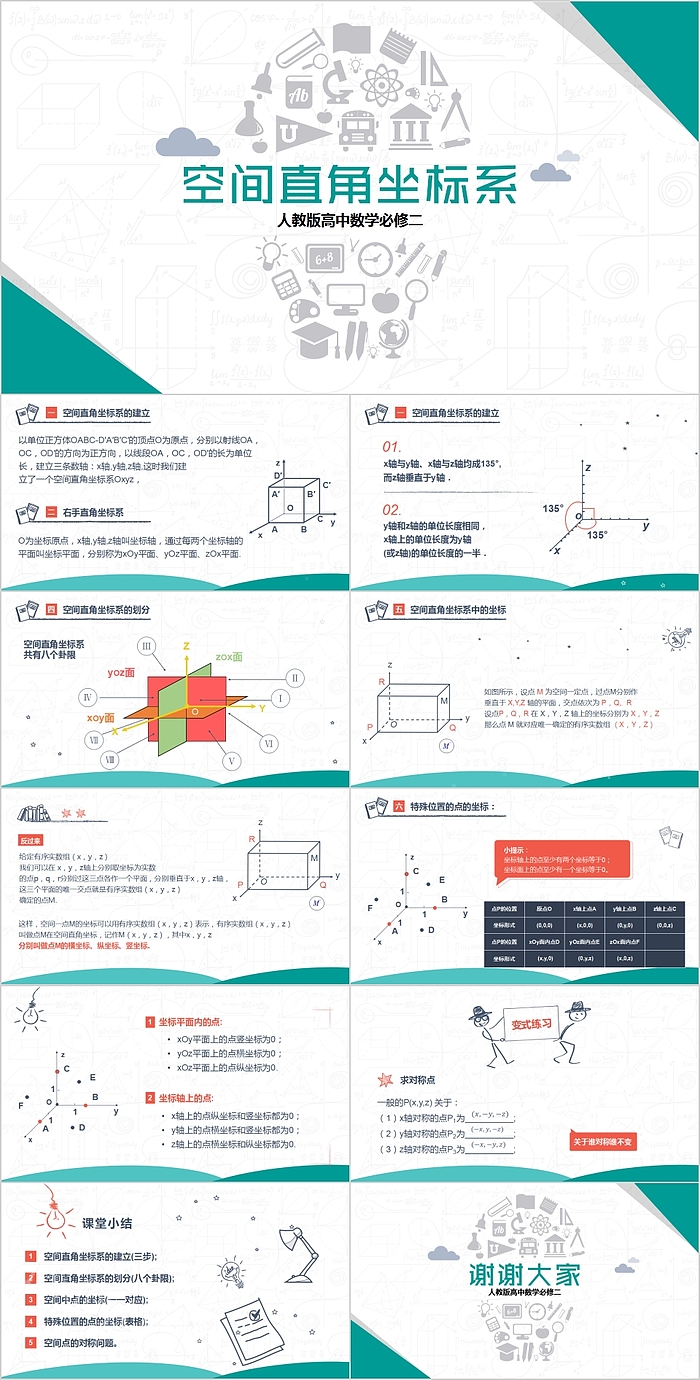 人教版高中数学必修二空间直角坐标系PPT课件