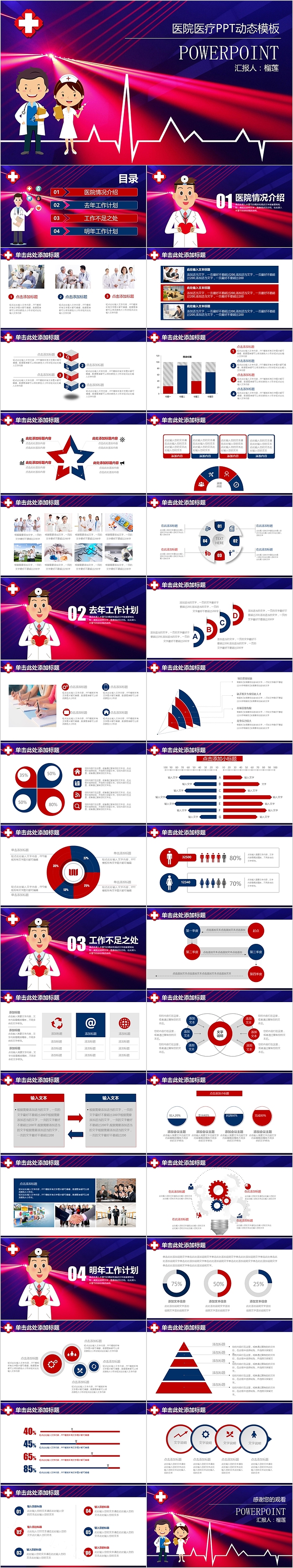医院医疗PPT动态模板