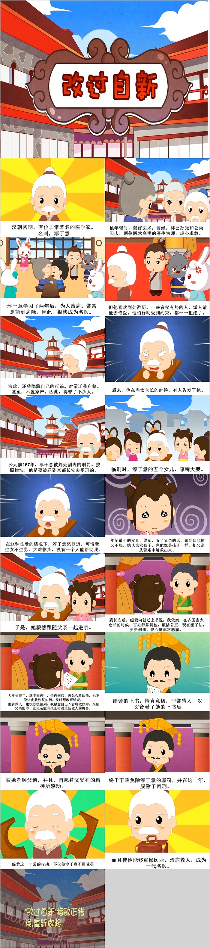 改过自新小学语文成语故事PPT