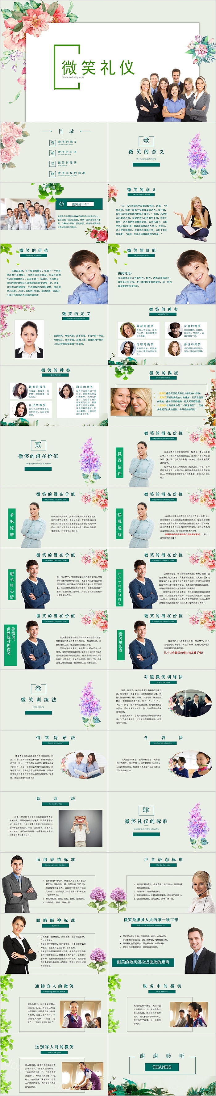 微笑礼仪微笑服务培训教程PPT