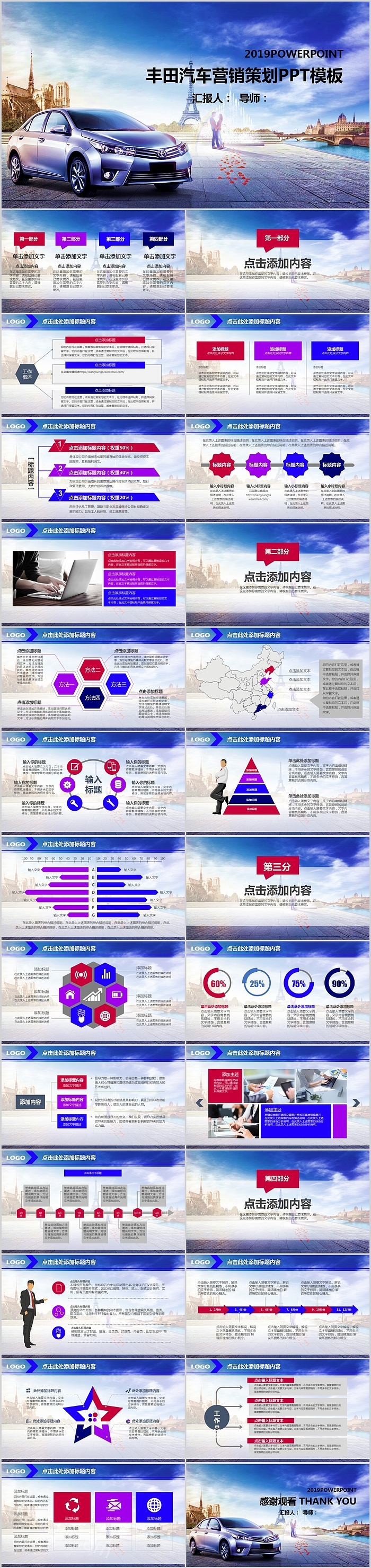 丰田汽车营销策划PPT模板