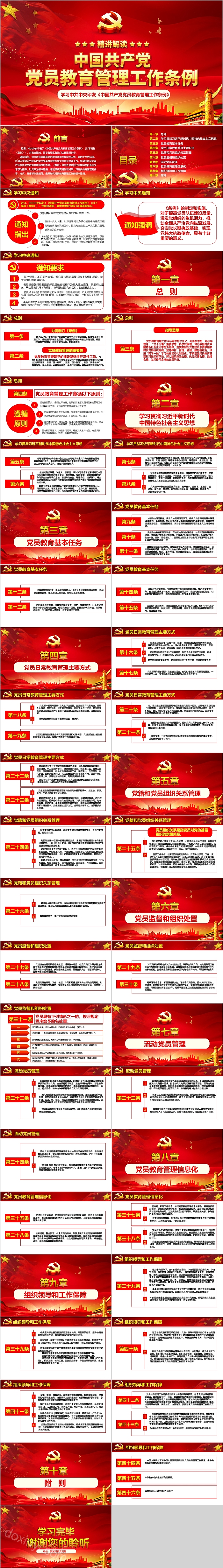 中国共产党党员教育管理工作条例学习中共中央印发《中国共产党党员教育管理工作条例》