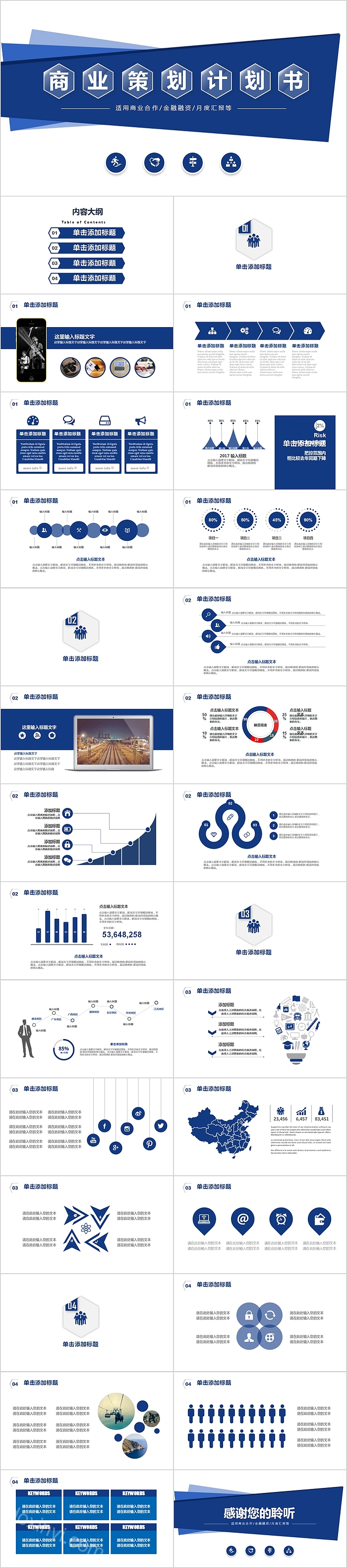 商业策划计划书PPT模板